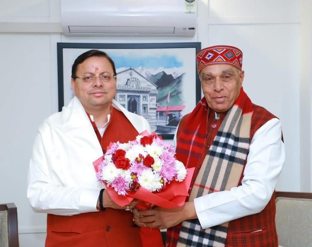 धामी ने नई दिल्ली में वरिष्ठ भाजपा नेता एवं सांसद श्री जगदम्बिका पाल से भेंट की