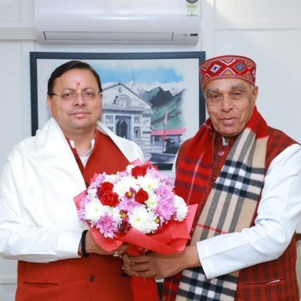 धामी ने नई दिल्ली में वरिष्ठ भाजपा नेता एवं सांसद श्री जगदम्बिका पाल से भेंट की