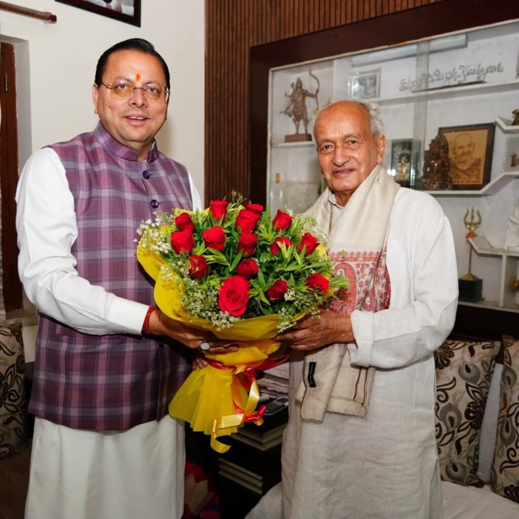 पद्म भूषण से सम्मानित होने पर मुख्यमंत्री धामी ने भगत सिंह कोश्यारी को दी बधाई